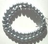 16 inch strand of 8mm Silver Glass Pearls 